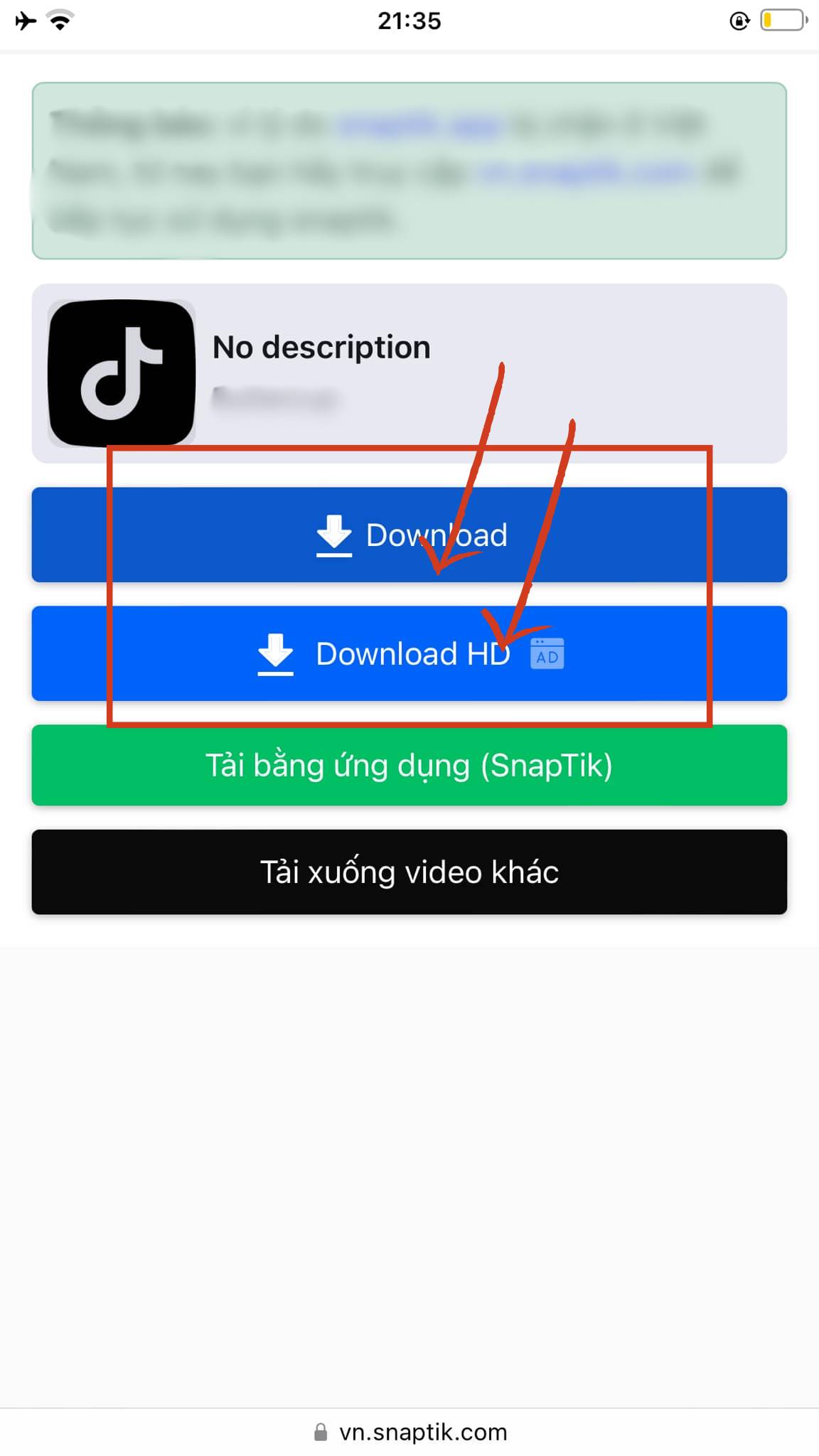 Download video snaptik